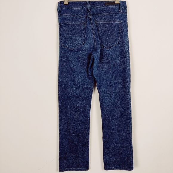 Lee Classis Fit Women's Paisley Print Jeans Size 6 Blue Denim Pants - Picture 4 of 11